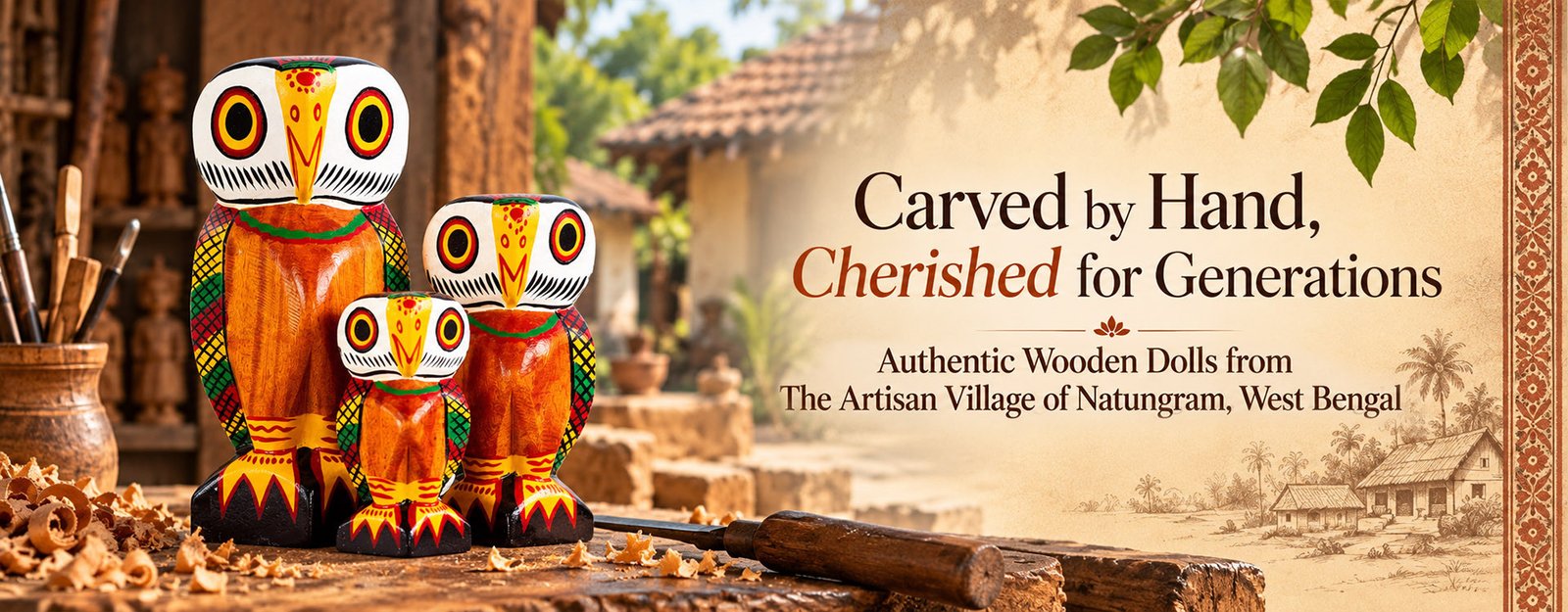 Natungram Wooden Doll - Heritage Kolkata